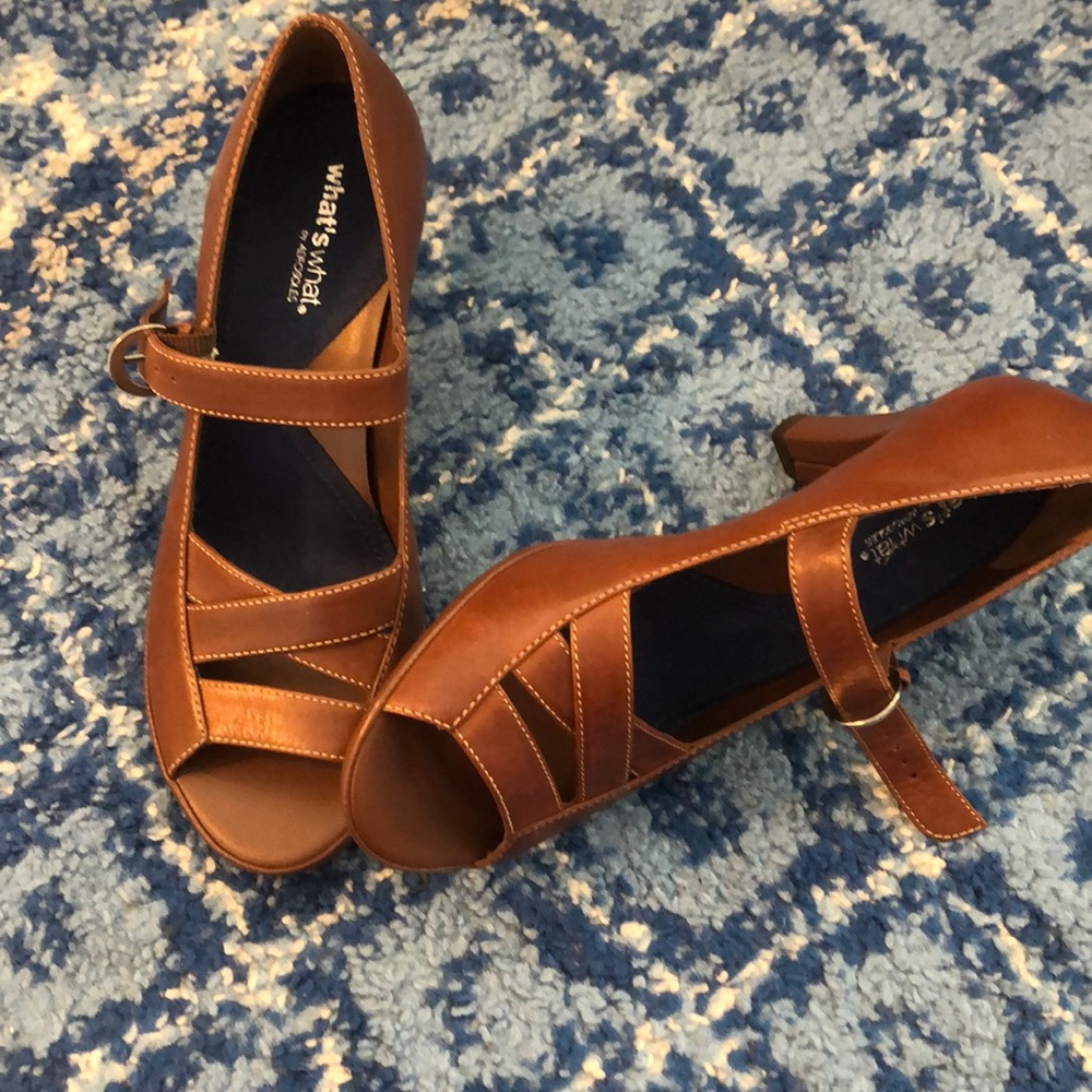 Open toed strapped heels
